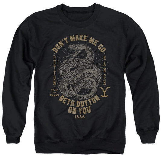 Yellowstone Beth Dutton Mens Crewneck Sweatshirt Black