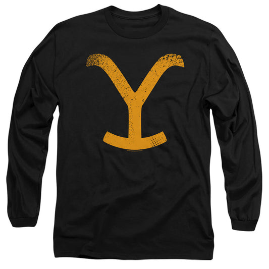 Yellowstone Large Brand Mens Long Sleeve Shirt Black Officially Licensed