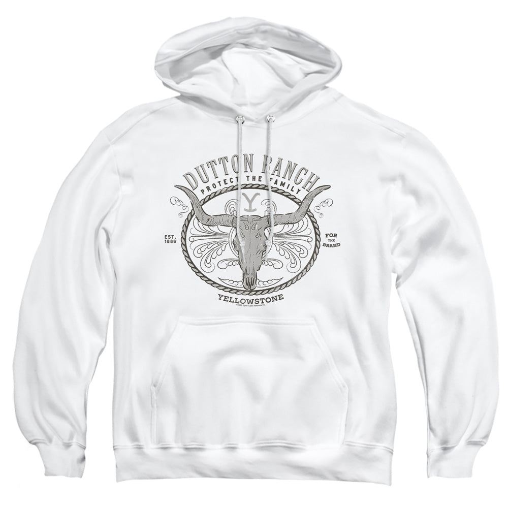 Yellowstone Dutton Ranch Mens Hoodie White
