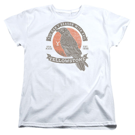 Yellowstone Evil Bird Womens T Shirt White Officially Licensed
