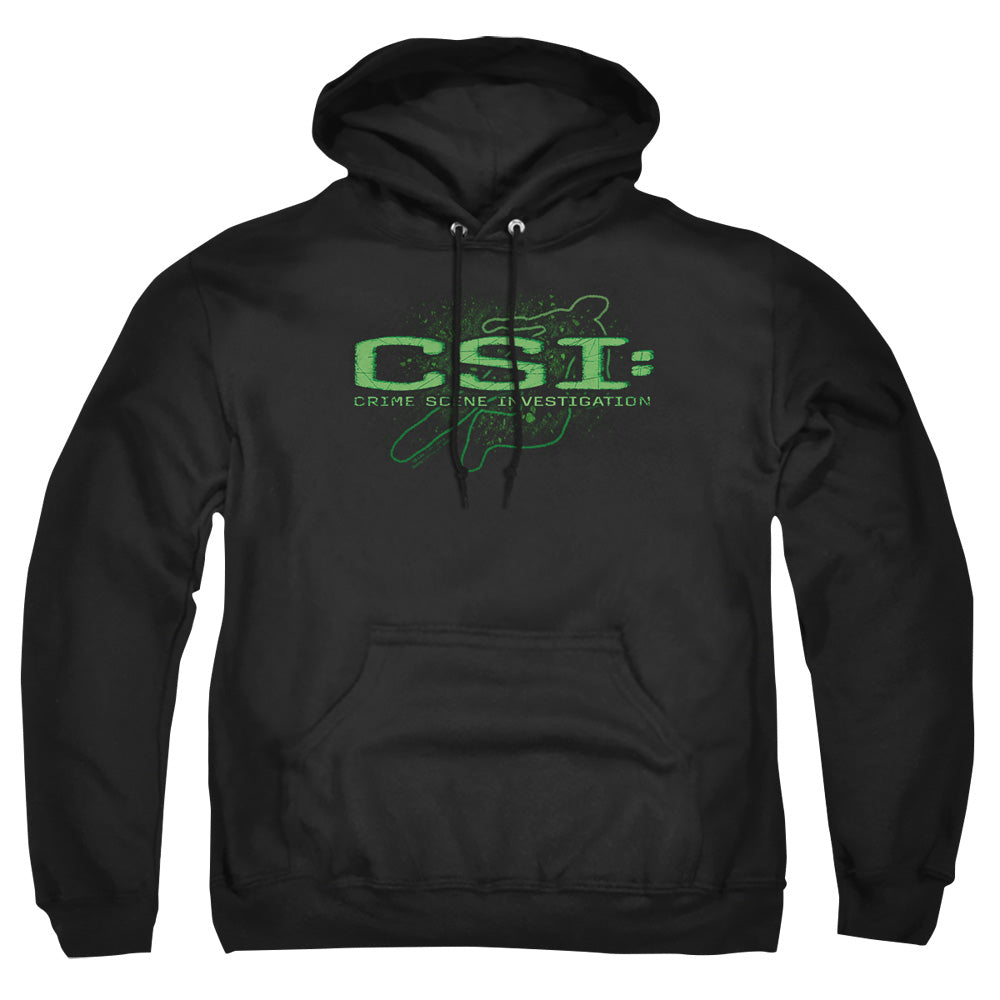 Csi Sketchy Shadow Mens Hoodie Black Officially Licensed