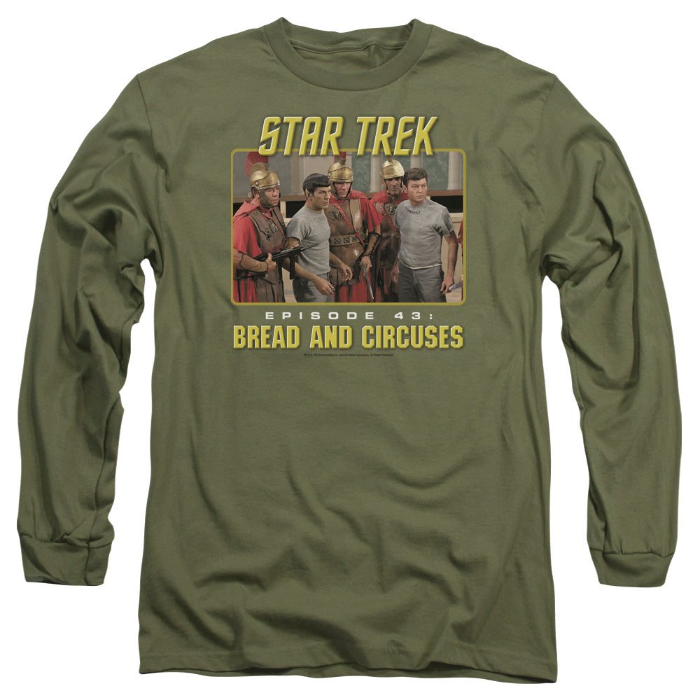 St Original Episode 43 Mens Long Sleeve Shirt Military Green Officially Licensed