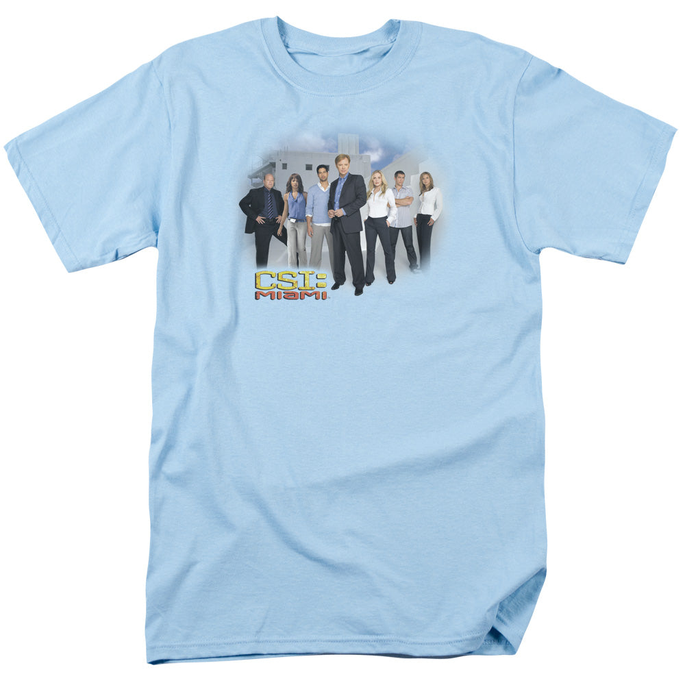 Csi Miami Cast Mens T Shirt Light Blue Officially Licensed