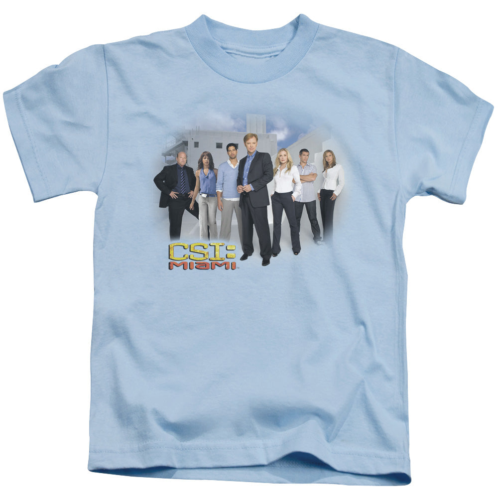 Csi Miami Cast Juvenile Kids Youth T Shirt Light Blue Officially Licensed