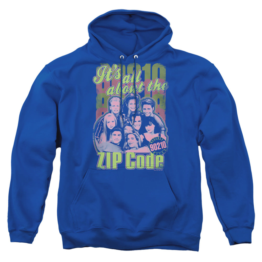 90210 Zip Code Mens Hoodie Royal Blue Officially Licensed