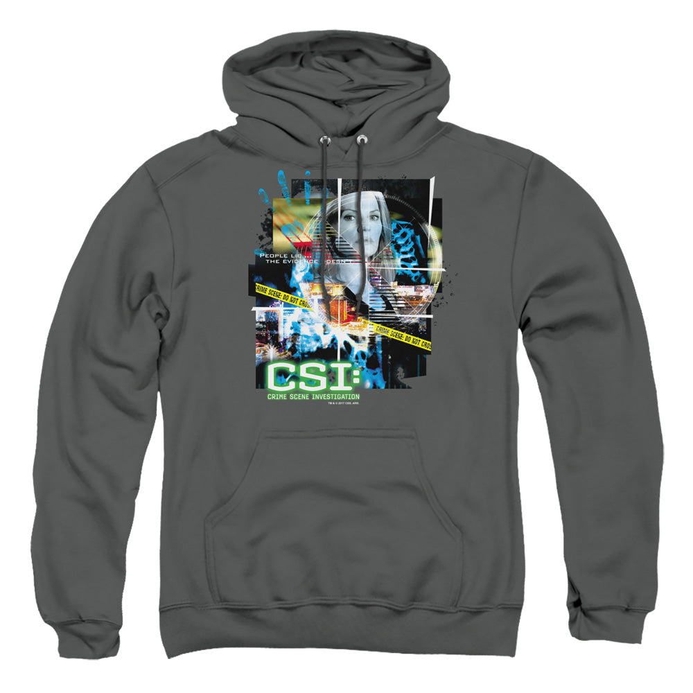 Csi Evidence Collage Mens Hoodie Charcoal Officially Licensed