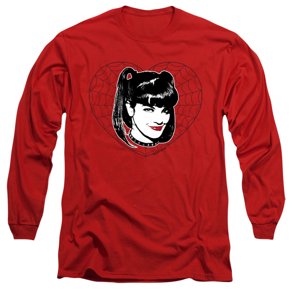 Ncis Abby Heart Mens Long Sleeve Shirt Red Officially Licensed