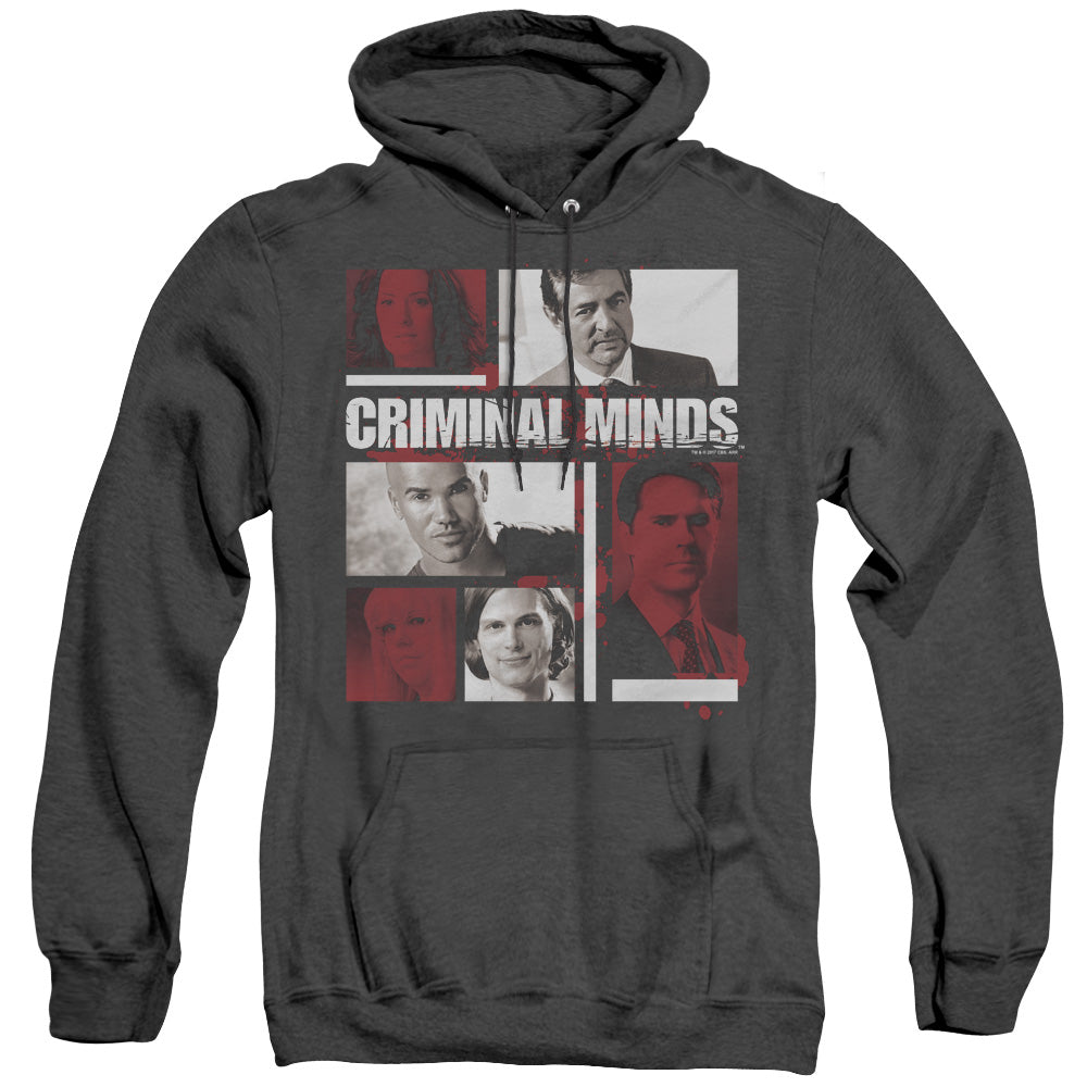 Criminal Minds Character Boxes Mens Heather Hoodie Black Officially Licensed