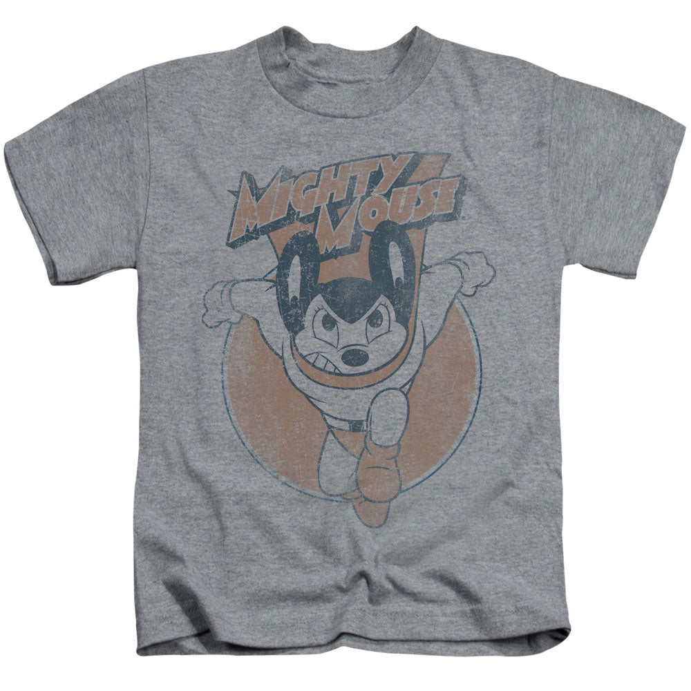 Mighty Mouse Mighty Gunshow Long Sleeve Kids Youth T Shirt Black Officially Licensed