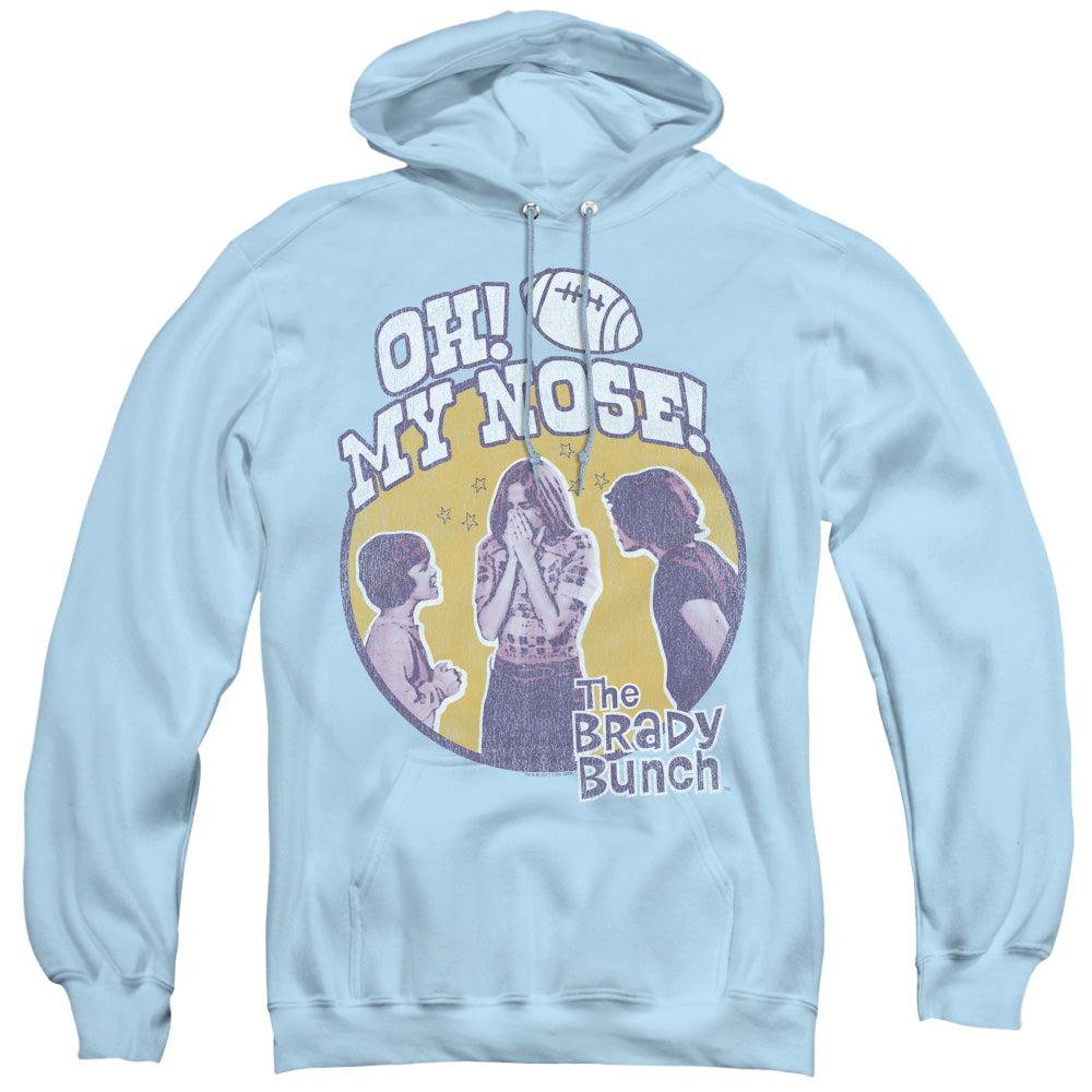 Brady Bunch My Nose Mens Hoodie Light Blue Officially Licensed