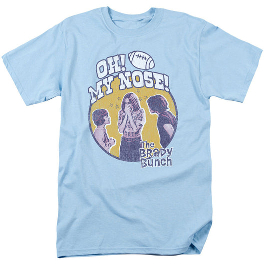 Brady Bunch My Nose Mens T Shirt Light Blue Officially Licensed