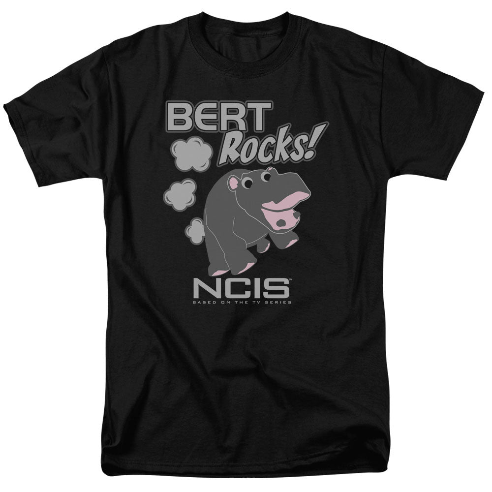 Ncis Bert Rocks Mens T Shirt Black Officially Licensed