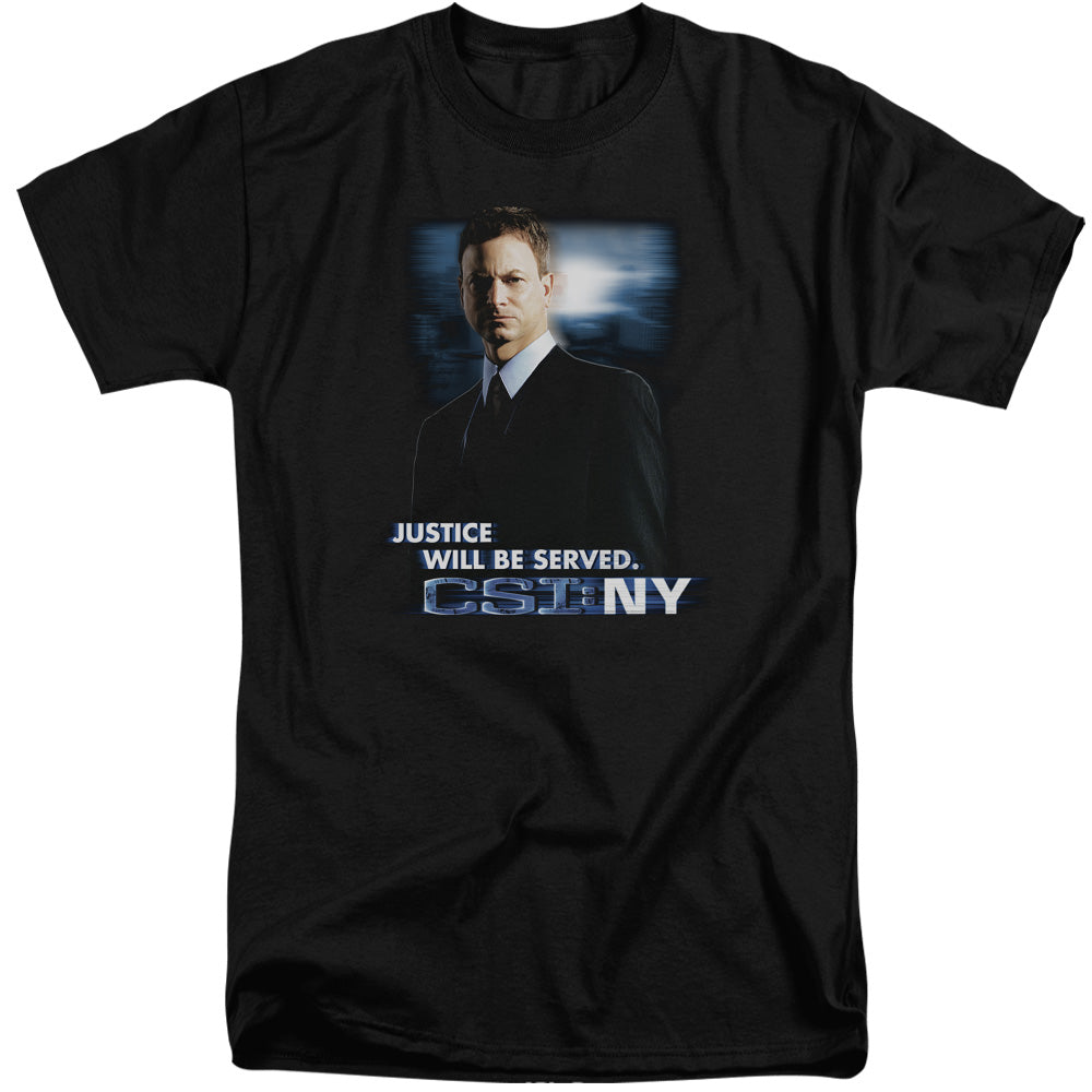 Csi:Ny Justice Served Mens Tall T Shirt Black Officially Licensed