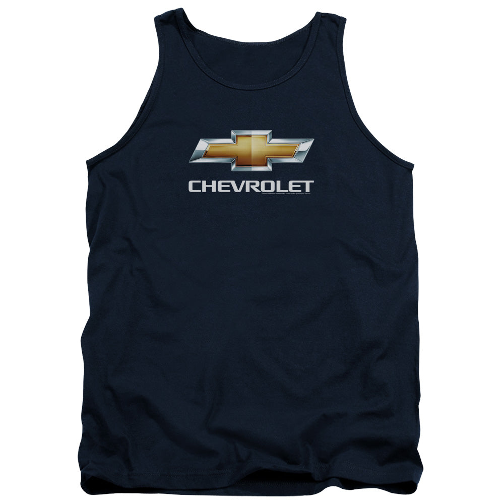 Chevrolet Chevy Bowtie Stacked Mens Tank Top Shirt Navy Officially Licensed