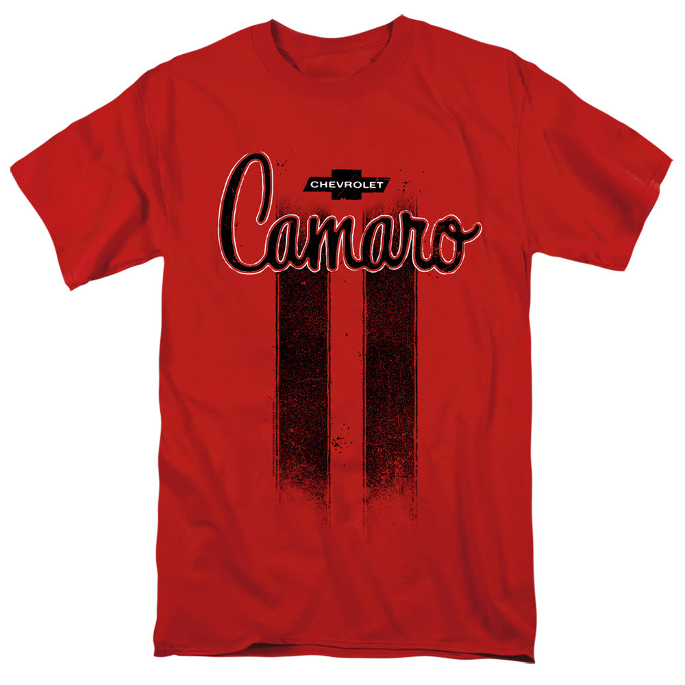 Chevrolet Camaro Stripes Mens T Shirt Red Officially Licensed
