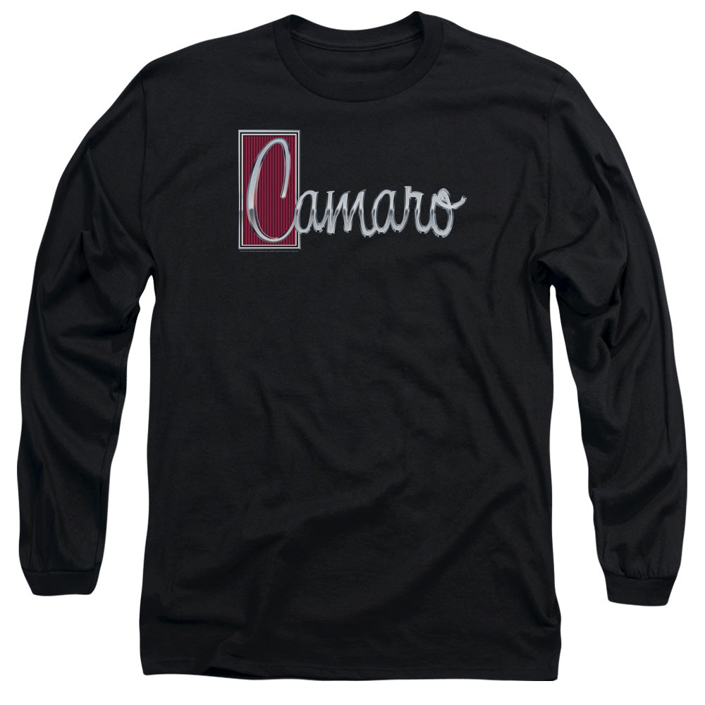 Chevrolet Chrome Script Mens Long Sleeve Shirt Black Officially Licensed Officially Licensed