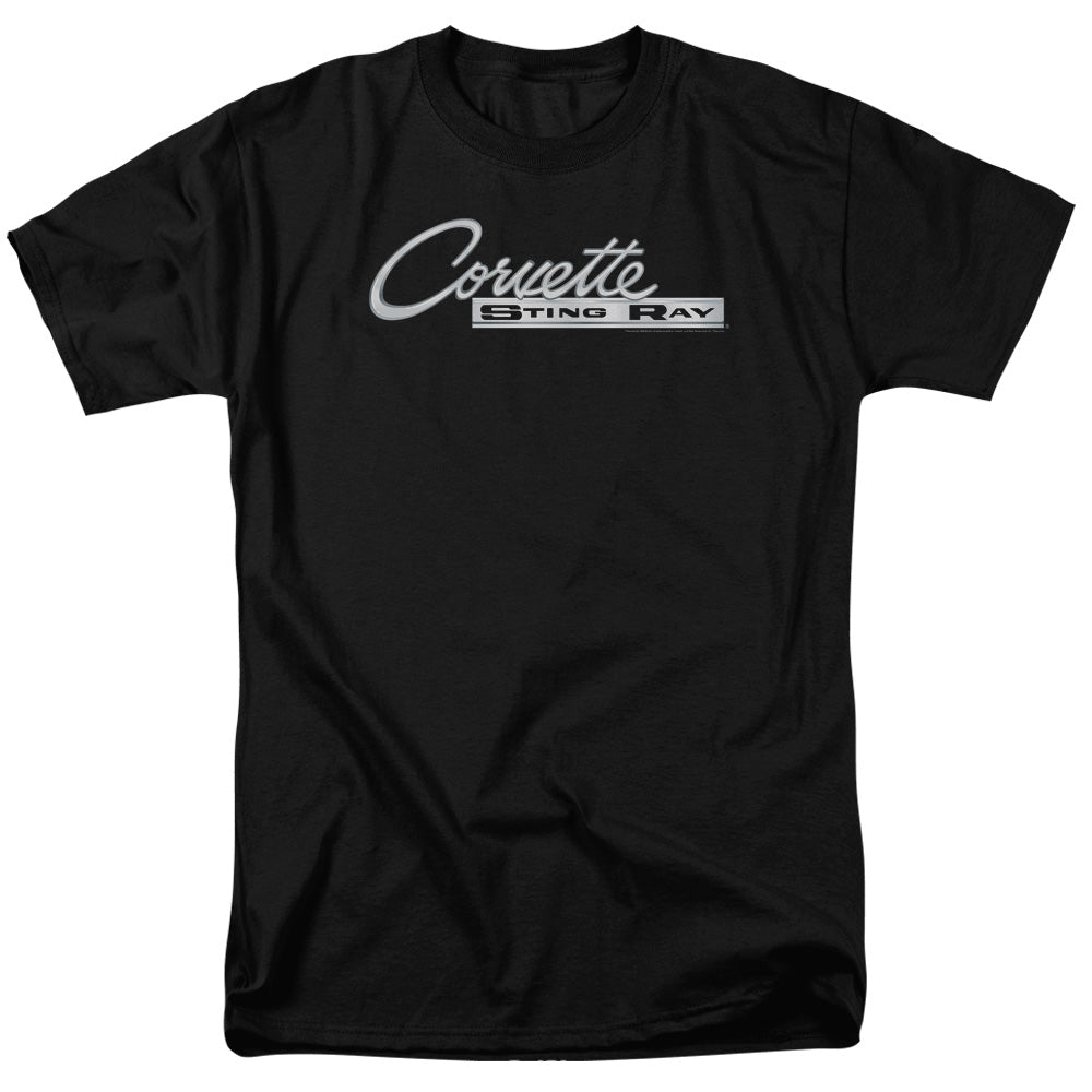 Chevrolet Chrome Stingray Logo Mens T Shirt Black Officially Licensed