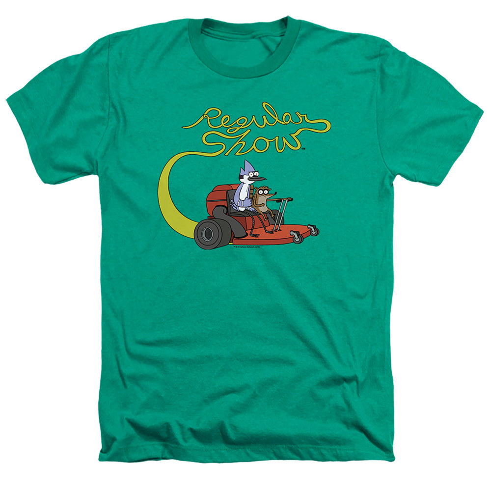 Regular Show Mower Heather Mens T Shirt Kelly Green Officially Licensed