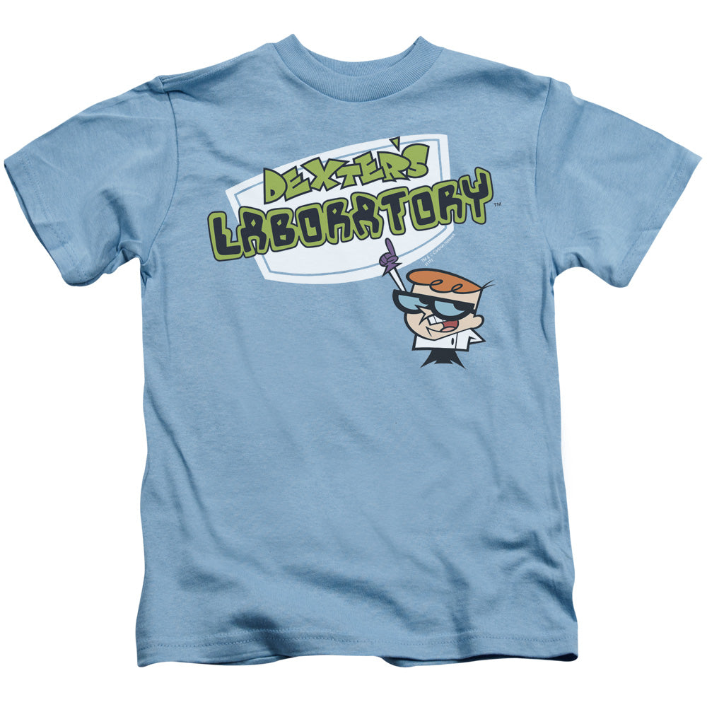 Dexters Laboratory Logo Juvenile Kids Youth T Shirt Carolina Blue Officially Licensed