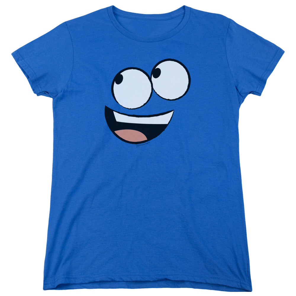 Fosters Home For Imaginary Friends Blue Face Womens T Shirt Royal Blue Officially Licensed