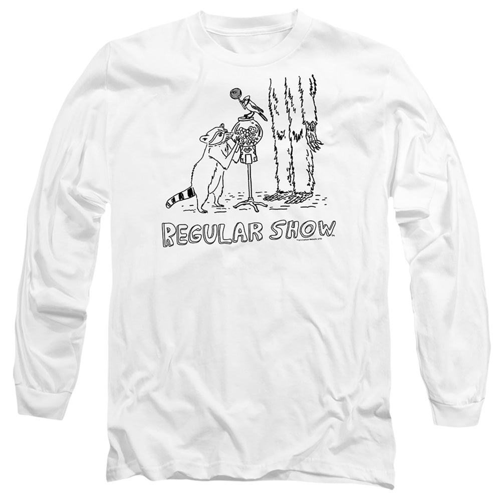 The Regular Show Tattoo Art Mens Long Sleeve Shirt White Officially Licensed