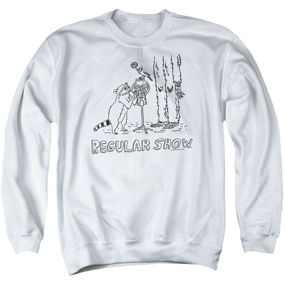 The Regular Show Tattoo Art Mens Crewneck Sweatshirt White Officially Licensed