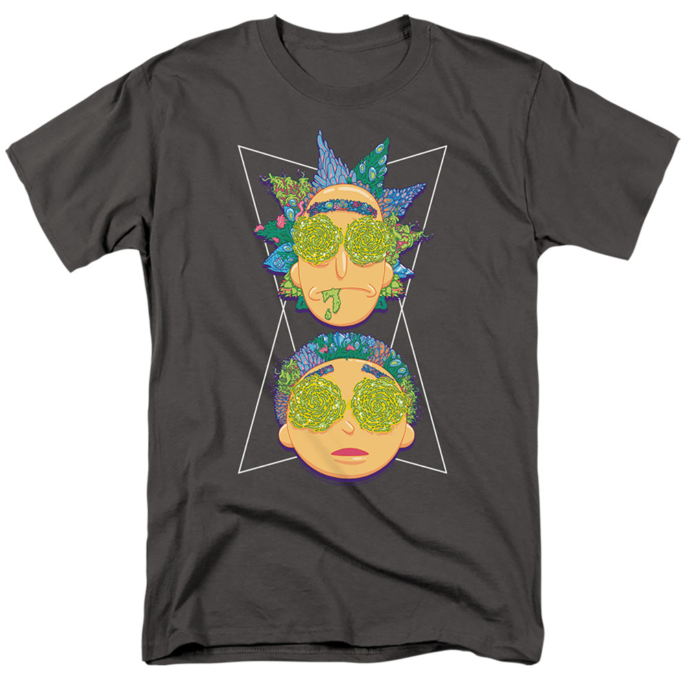 Rick And Morty Portal Eyes Mens T Shirt Charcoal Officially Licensed