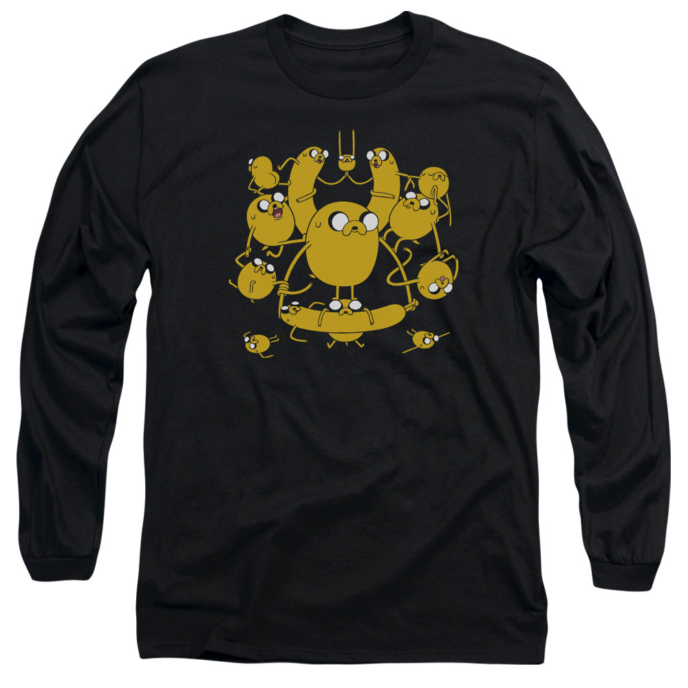 Adventure Time Jakes Mens Long Sleeve Shirt Black Officially Licensed