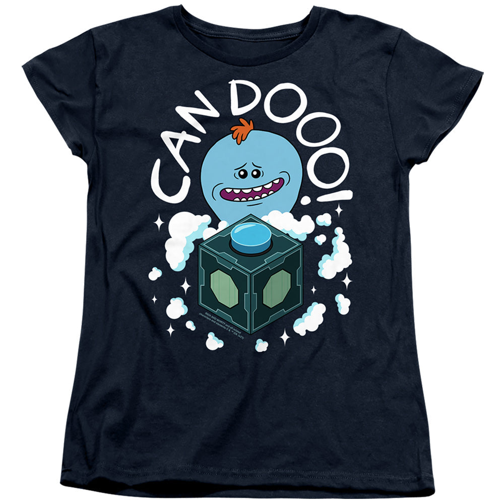 Rick And Morty Can Do Womens T Shirt Navy Officially Licensed