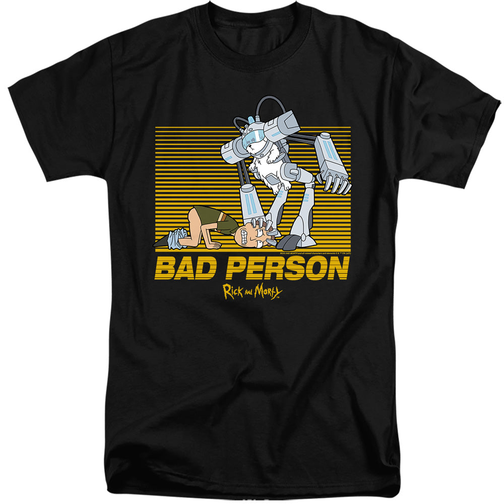 Rick And Morty Bad Person Mens Tall T Shirt Black Officially Licensed