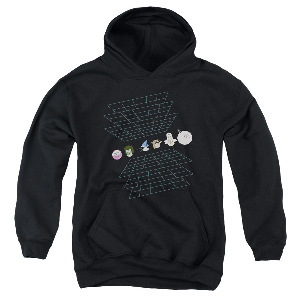 The Regular Show Regular Grid Kids Youth Hoodie Black Officially Licensed