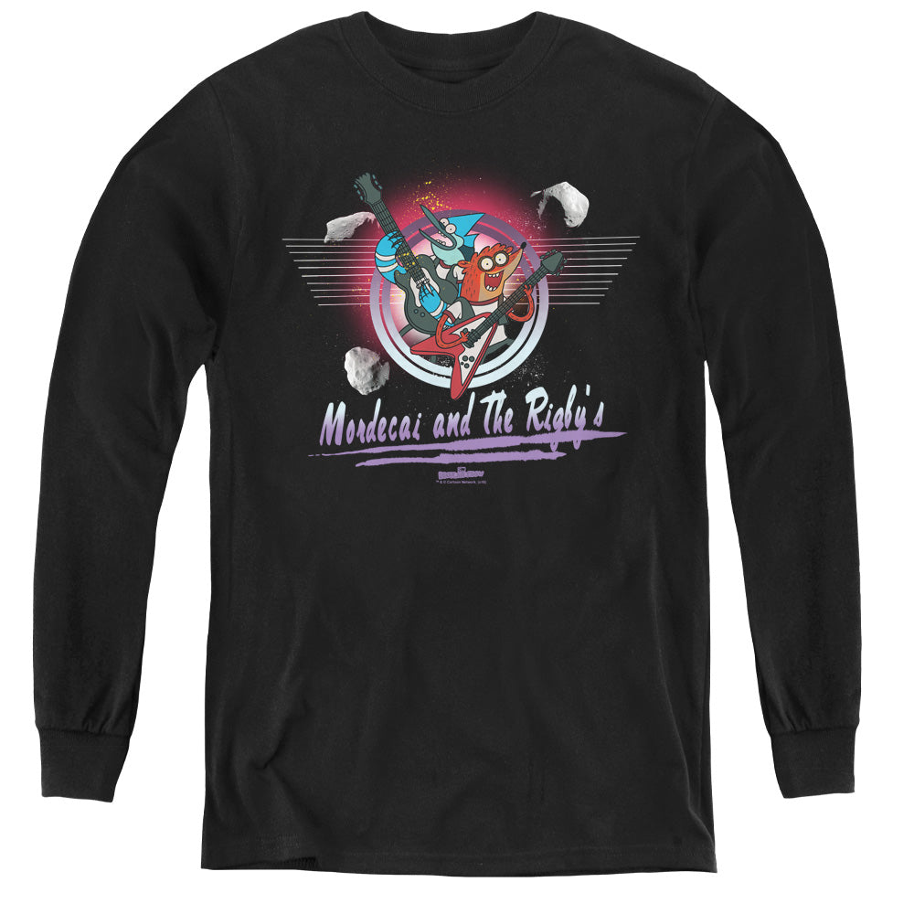 The Regular Show Mordecai & the Rigbys Long Sleeve Kids Youth T Shirt Black Officially Licensed
