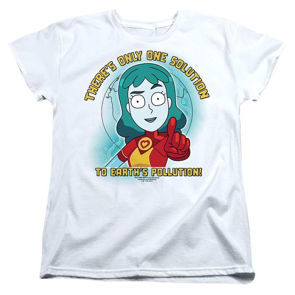 Rick And Morty Planetina Womens T Shirt White Officially Licensed