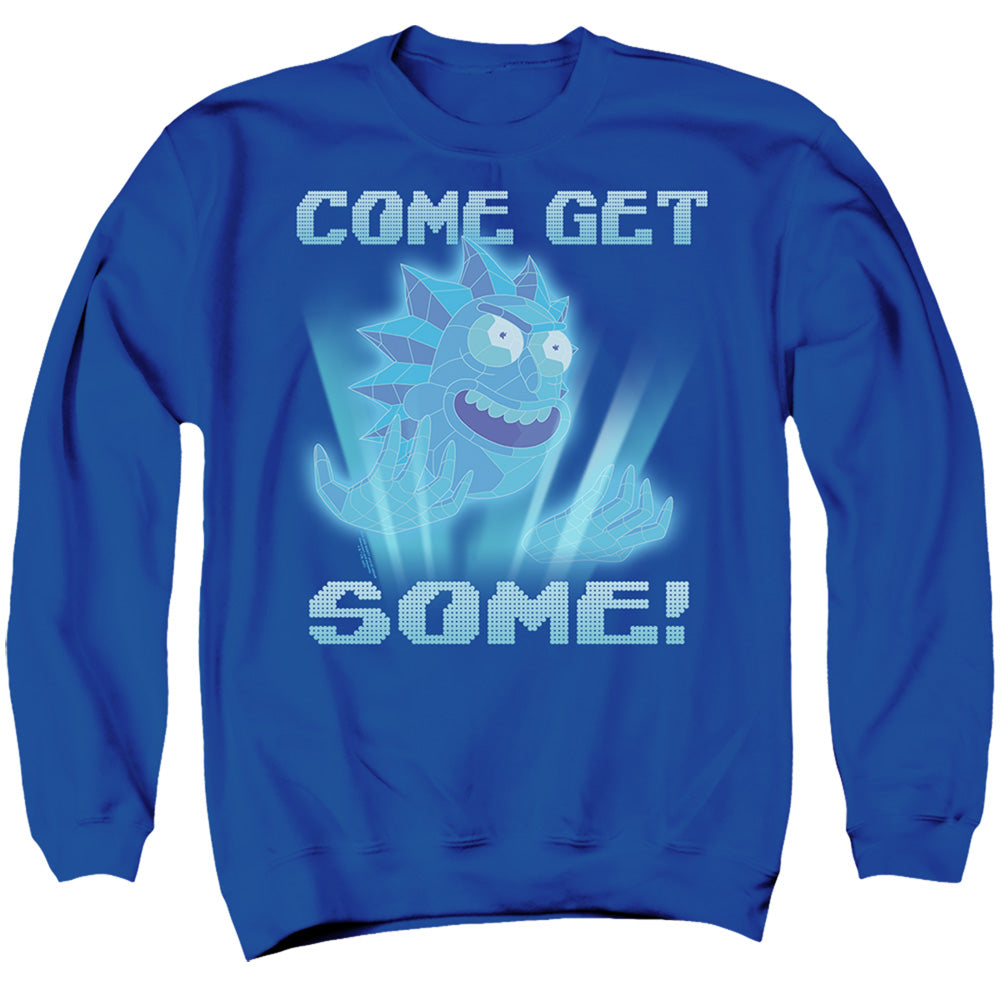 Rick And Morty Come Get Some Mens Crewneck Sweatshirt Royal Blue