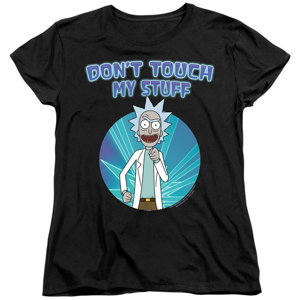 Rick And Morty Don'T Touch Womens T Shirt Black Officially Licensed