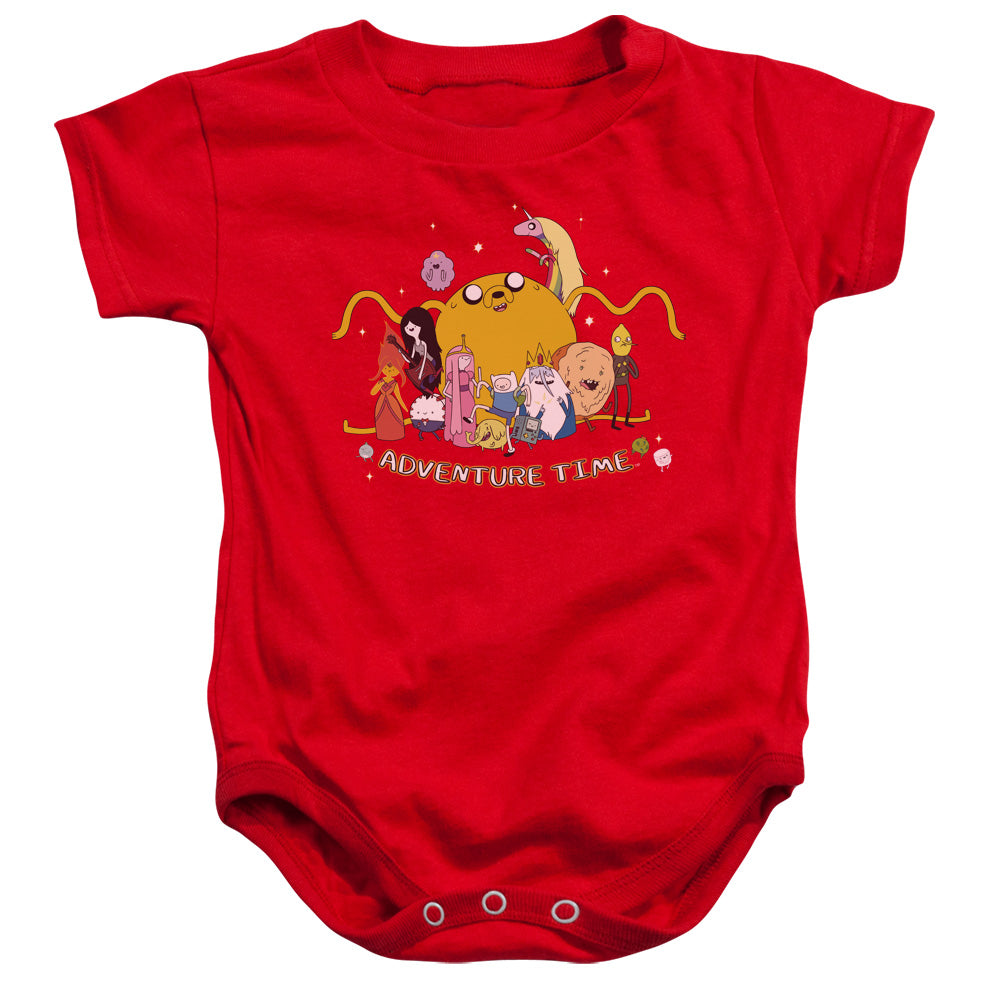 Adventure Time Outstretched Infant Baby Snapsuit Red Officially Licensed