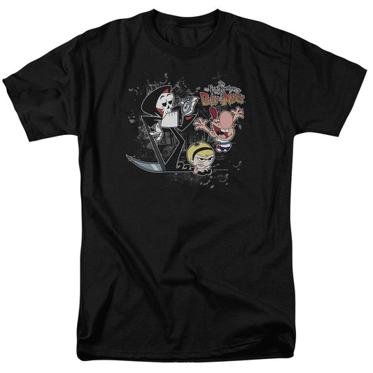 Billy & Mandy Splatter Cast Mens T Shirt Black Officially Licensed