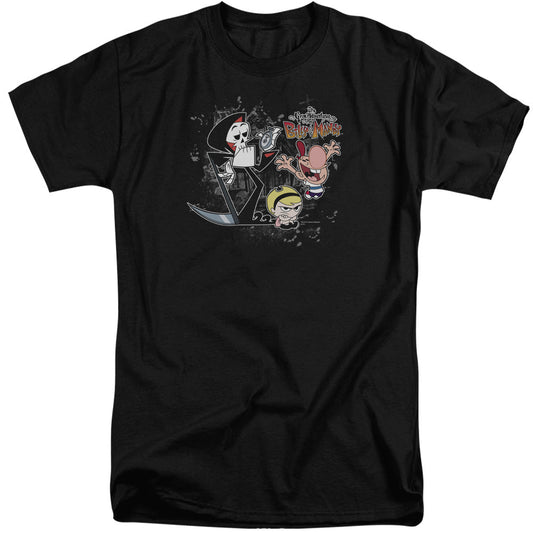 Billy & Mandy Splatter Cast Mens Tall T Shirt Black Officially Licensed