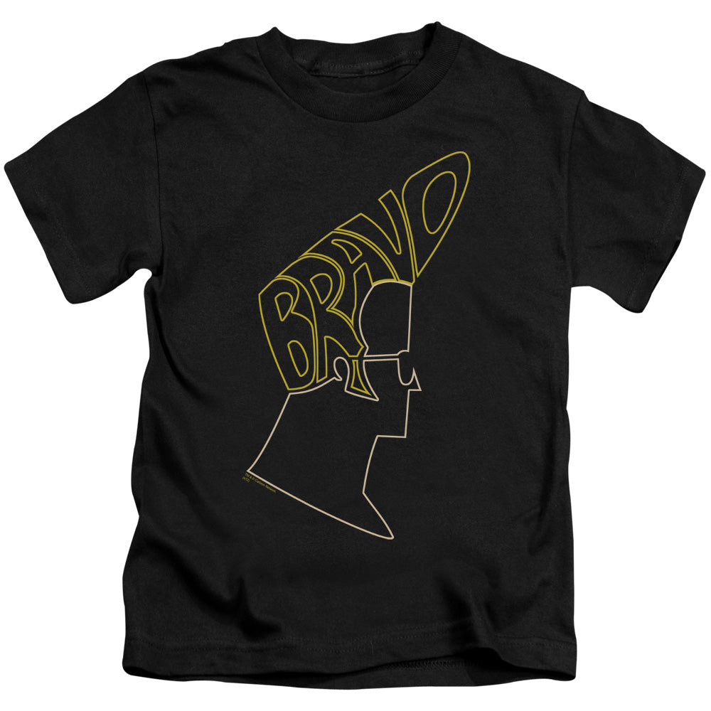 Johnny Bravo Bravo Hair Juvenile Kids Youth T Shirt Black Officially Licensed