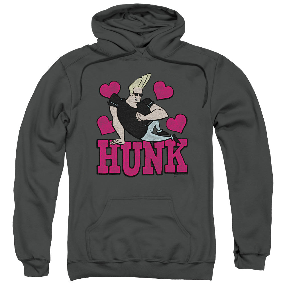 Johnny Bravo Hunk Mens Hoodie Charcoal Officially Licensed