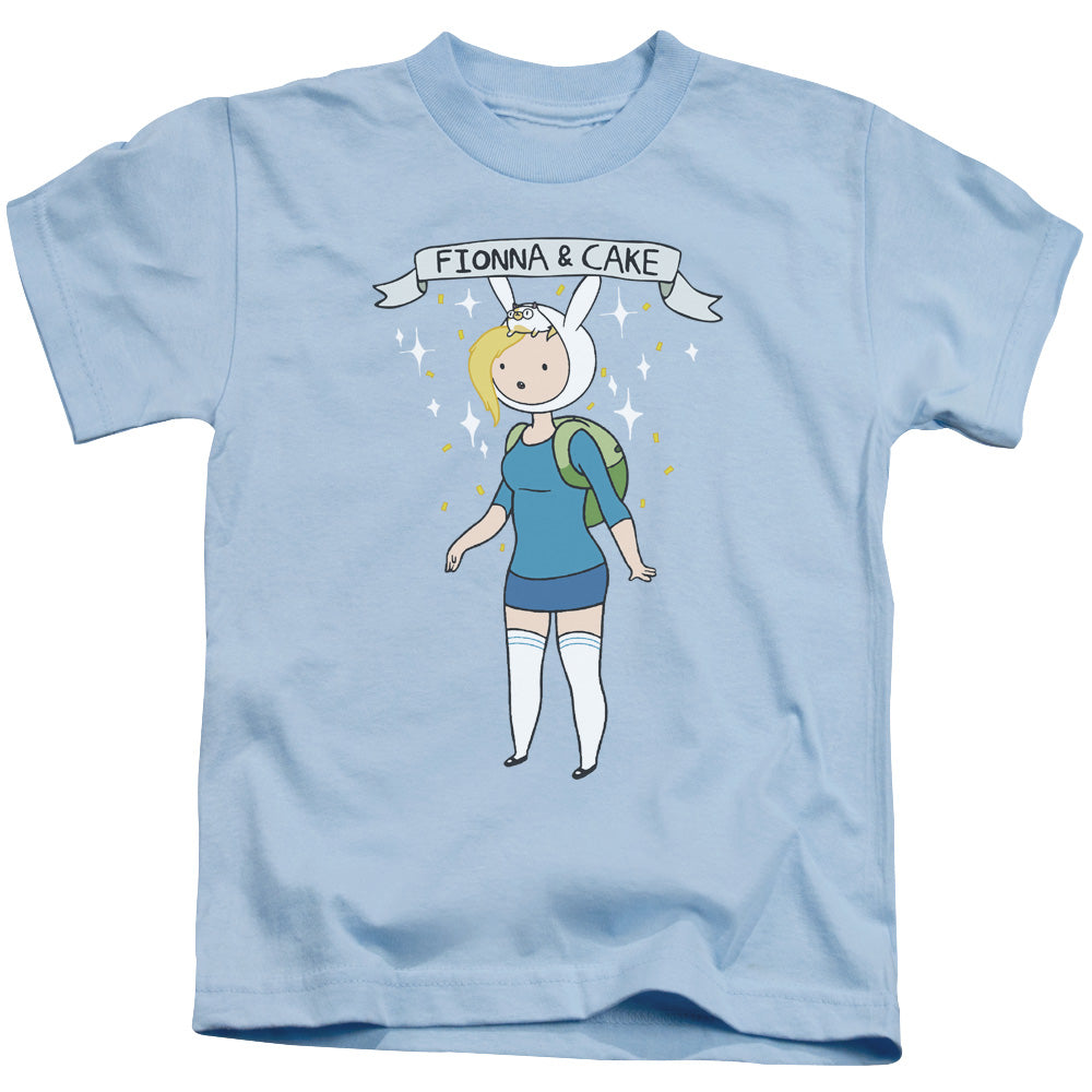 Adventure Time Fionna & Cake Juvenile Kids Youth T Shirt Light Blue Officially Licensed