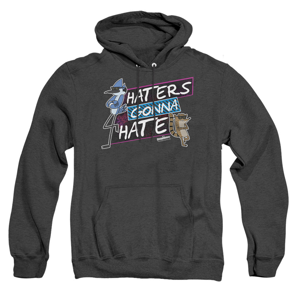 Regular Show Haters Gonna Hate Heather Mens Hoodie Black Officially Licensed