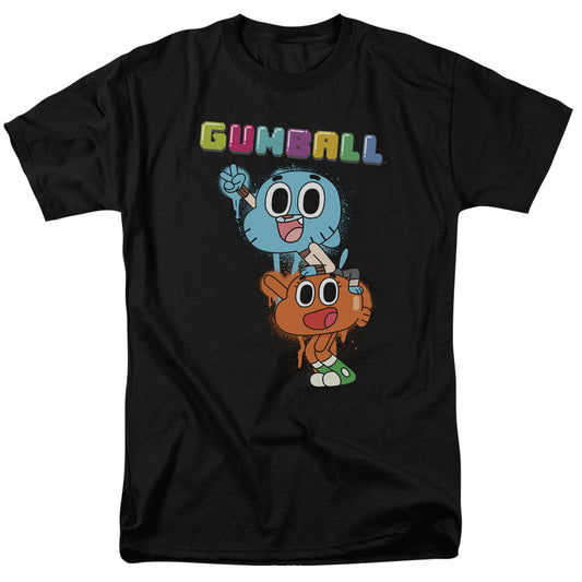 Amazing World Of Gumball Gumball Spray Mens T Shirt Black Officially Licensed