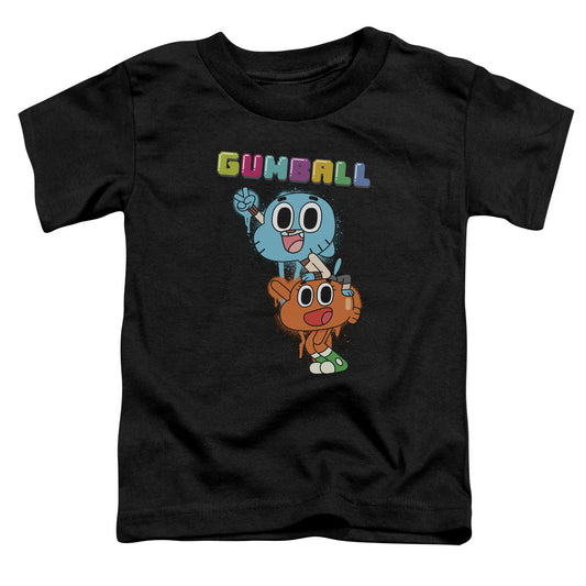 Amazing World of Gumball Gumball Spray Toddler Kids Youth T Shirt Black Officially Licensed