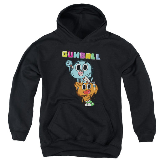 Amazing World of Gumball Gumball Spray Kids Youth Hoodie Black Officially Licensed