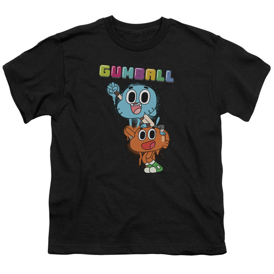 Amazing World of Gumball Gumball Spray Kids Youth T Shirt Black Officially Licensed