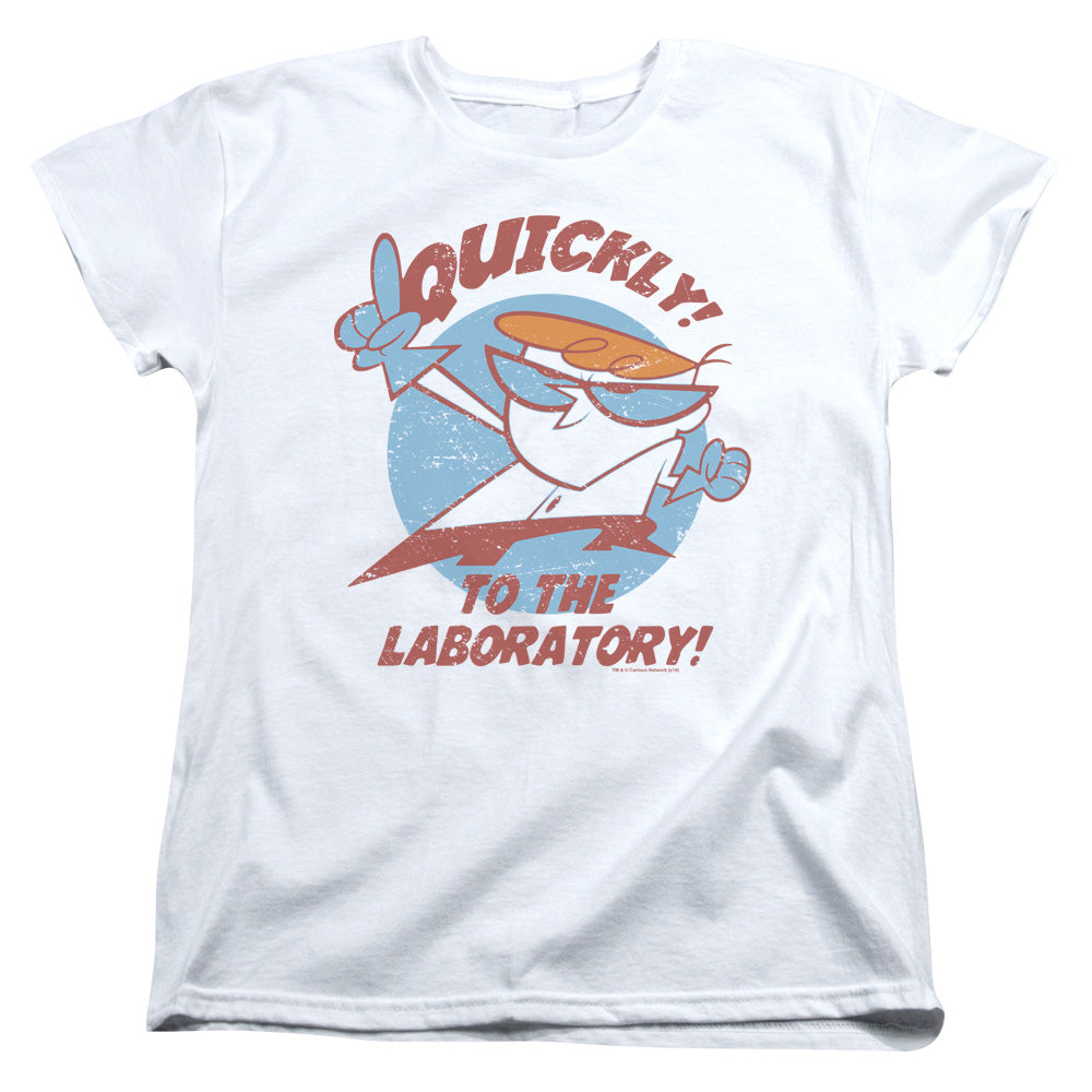 Dexters Laboratory Quickly Womens T Shirt White Officially Licensed