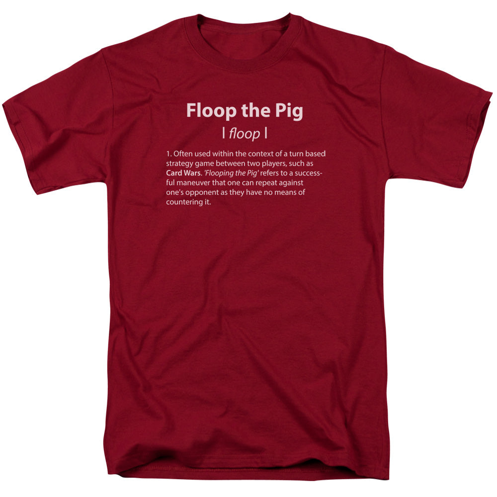 Adventure Time Floop The Pig Mens T Shirt Cardinal Officially Licensed