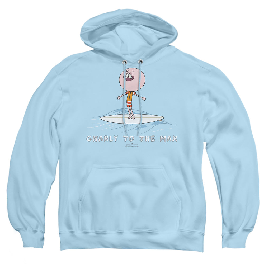 Regular Show Gnarly Mens Hoodie Light Blue