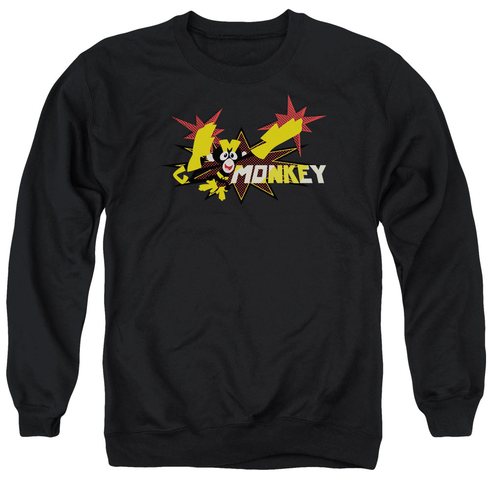 Dexterss Laboratory Monkey Mens Crewneck Sweatshirt Black
